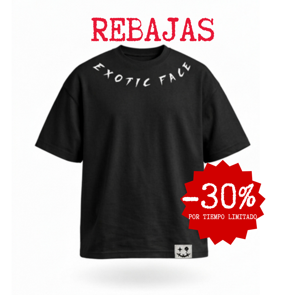 Camiseta oversize negra lazo Exotic Face