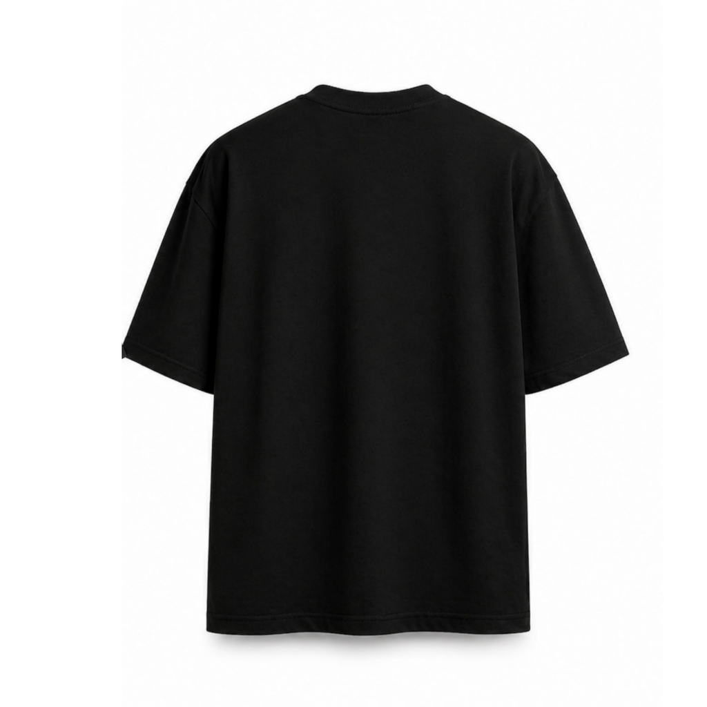 Camiseta Exotic Face negra oversize V