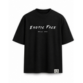 Camiseta Exotic Face negra oversize V