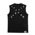 Camiseta sin mangas oversize Exotic Face negra