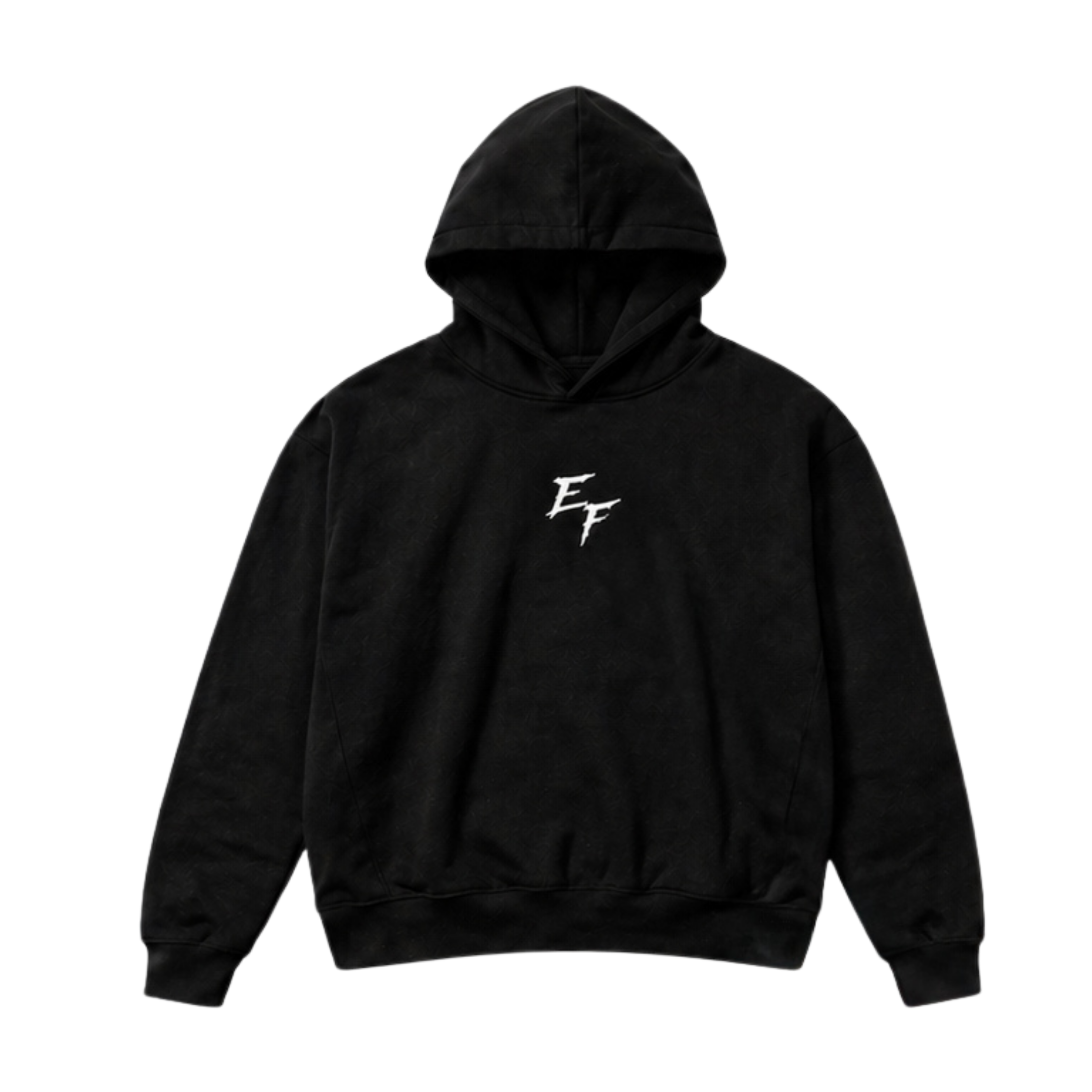 Hoodie Exotic Face negra oversize