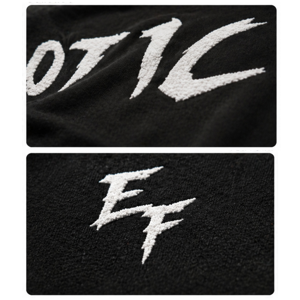 Hoodie Exotic Face negra oversize
